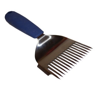 Stainless steel uncapping fork, 16 needles